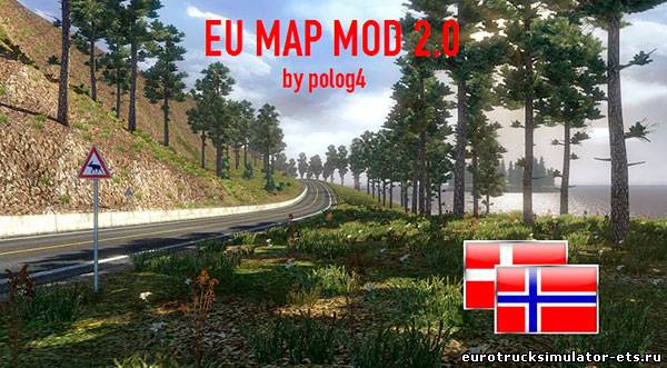 EU MAP MOD V2.0 для Euro Truck Simulator 2