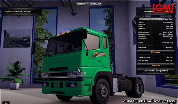 mitsubishi fuso v1.2 для Euro Truck Simulator 2