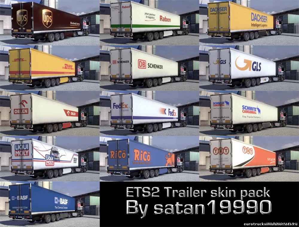 Реальные компании реальные прицепы для Euro Truck Simulator 2