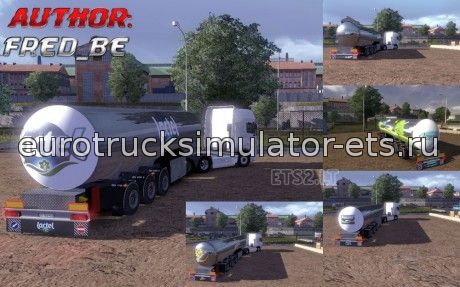 Цистерна Danone и другие для Euro Truck Simulator 2