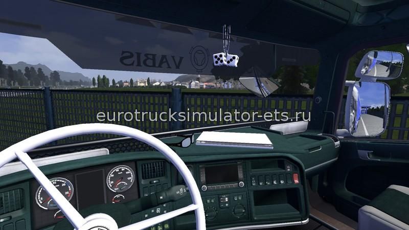 Зеленый интерьер Scania v1.16 для Euro Truck Simulator 2