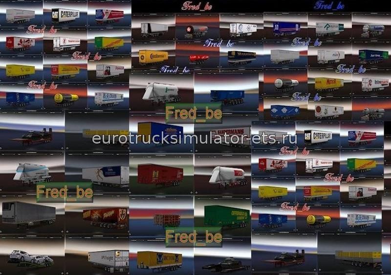 Сборник прицепов от Fred_be v2 для Euro Truck Simulator 2