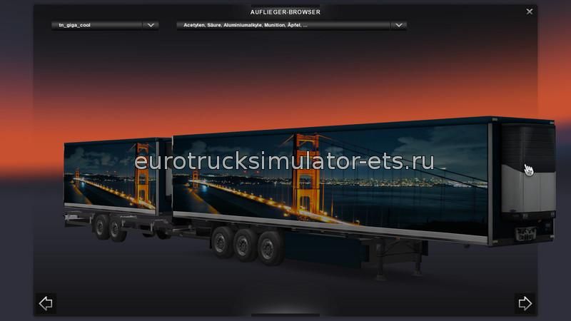 Двойной прицеп v1.16.x для Euro Truck Simulator 2
