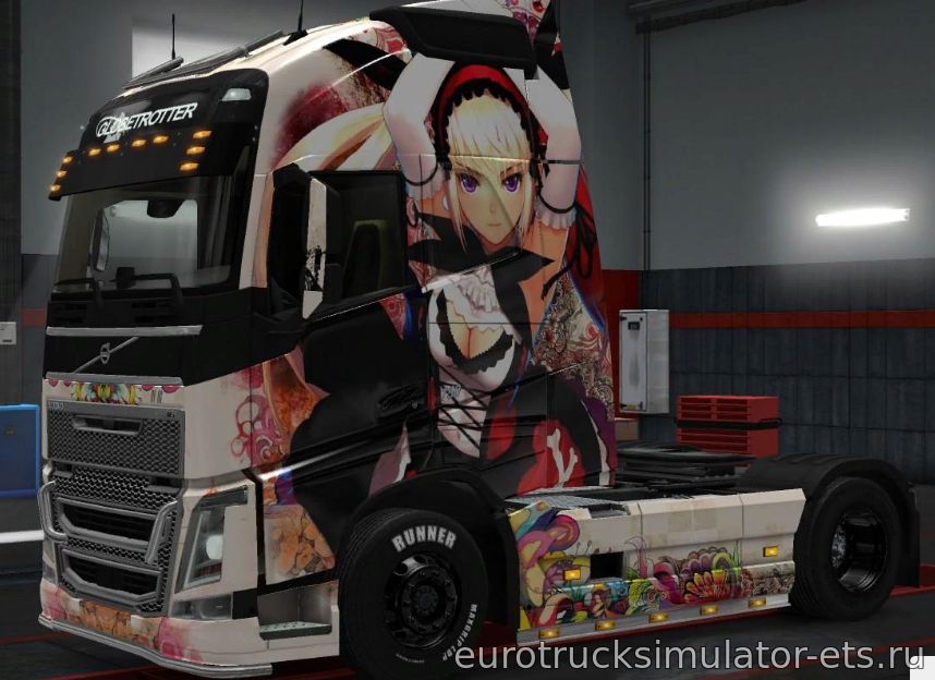 МОД VOLVO 2012 ANIME для Euro Truck Simulator 2