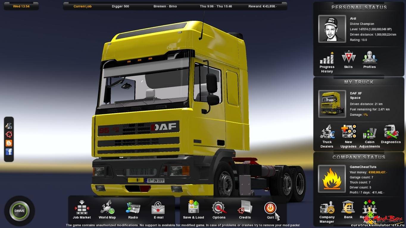 DAF ATI 95 (converted by ElwoodWilkinson) для Euro Truck Simulator 2