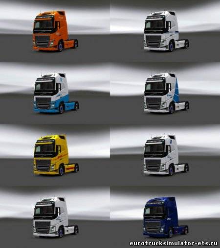 Скины реальных компаний Volvo 2013 для Euro Truck Simulator 2