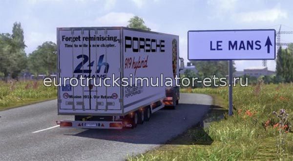 Прицеп Porsche 919 для Euro Truck Simulator 2