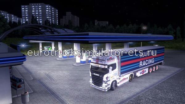 Martini racing стильно для Euro Truck Simulator 2