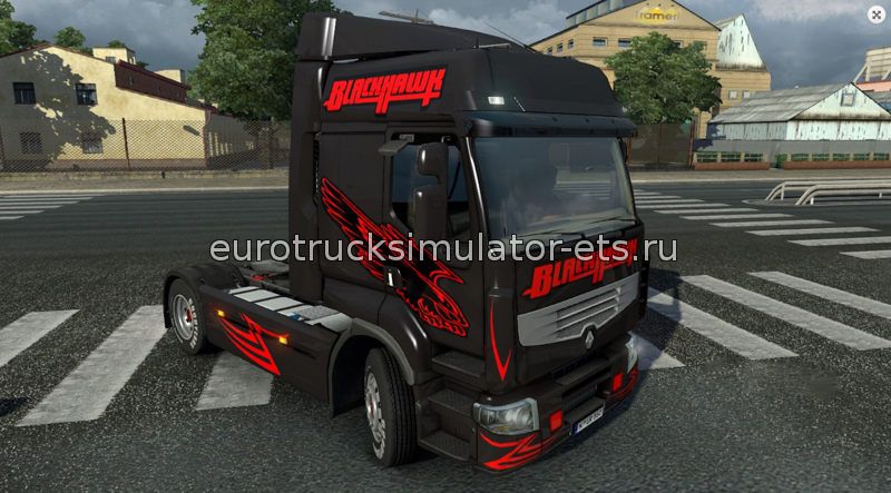 Скин BlackHawk на Рено для Euro Truck Simulator 2