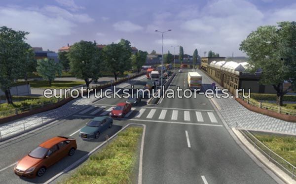 Больше трафика для Euro Truck Simulator 2