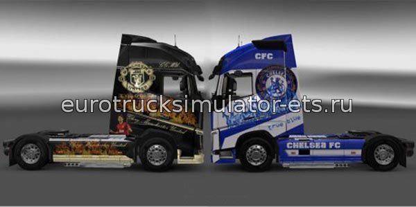 Скин Челси и Манчестер Юнайтед для Euro Truck Simulator 2