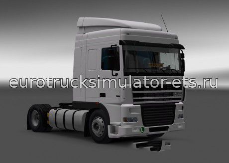 DAF XF95 белый + салон для Euro Truck Simulator 2