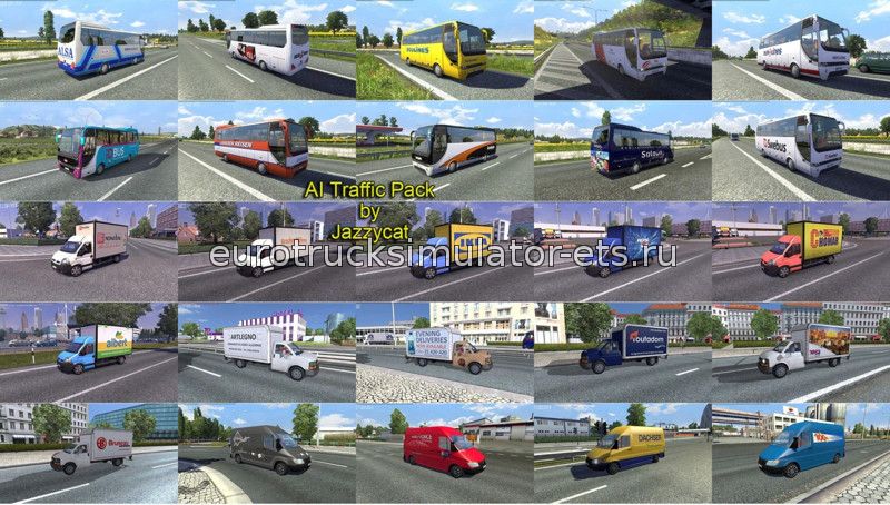 AI Traffic Pack 2.0 для Euro Truck Simulator 2