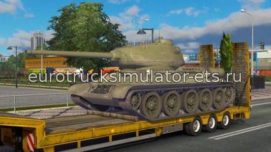 Прицеп с танком T-34 для Euro Truck Simulator 2