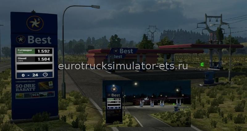 Автозаправочные станции v6 для Euro Truck Simulator 2