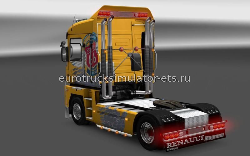 Высокие выхлопные трубы всех грузовиков v5 для Euro Truck Simulator 2