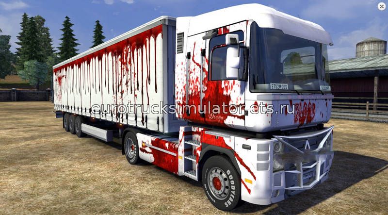 Renault Magnum Blood skin для Euro Truck Simulator 2