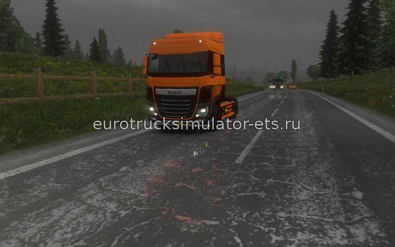 Разбитые дороги v0.2 для Euro Truck Simulator 2