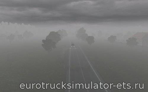 Мод погоды для Euro Truck Simulator 2