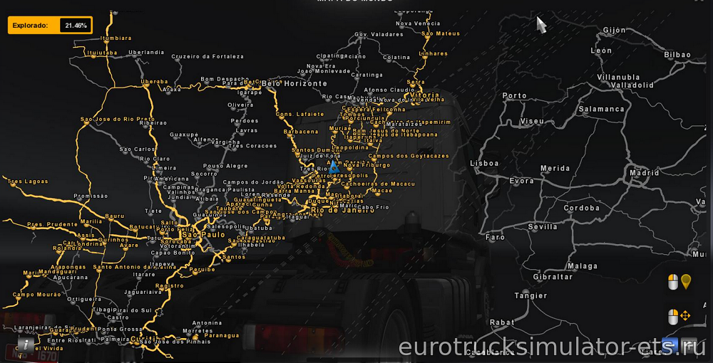 МОД КАРТА БРАЗИЛИИ «EAA TRUCK» V4.4.2 для Euro Truck Simulator 2