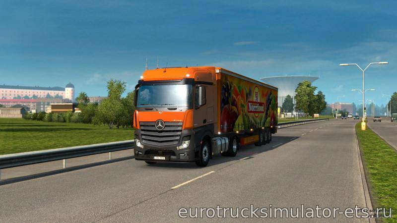 МОД ГРУЗОВИК NEW ACTROS PLASTIC PARTS AND MORE V06.10.17 для Euro Truck Simulator 2