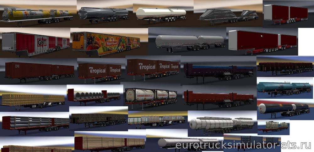 МОД DOUBLE TRAILERS REUNION для Euro Truck Simulator 2